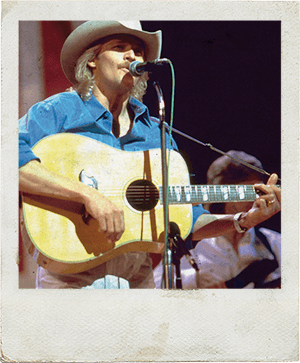 Polaroid Country Music, ein singender Mann