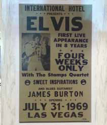 Original Plakat, Elvis Presley im International (Westgate) Hotel